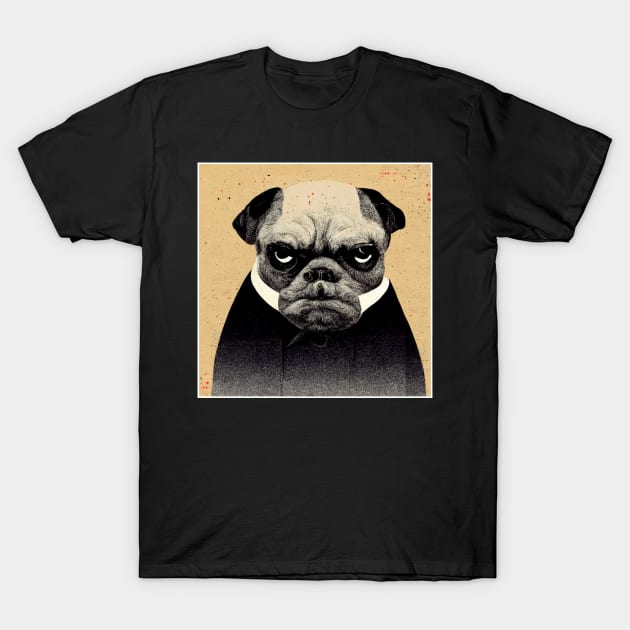 The pug father king pin pup T-Shirt by Teessential